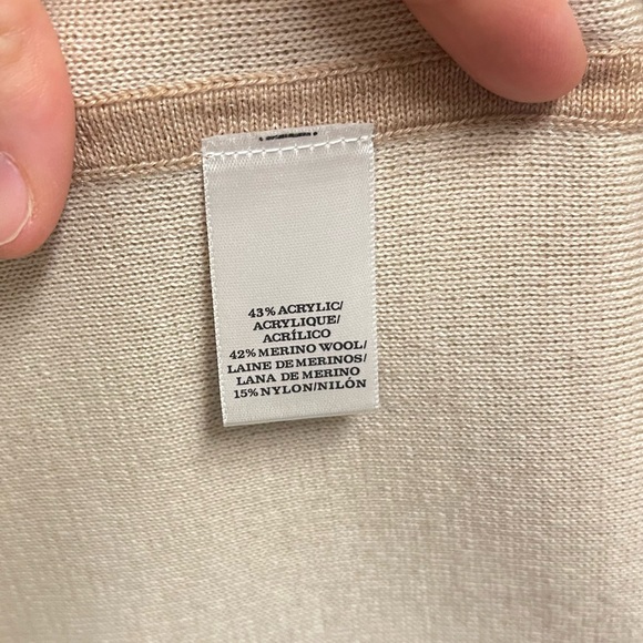 Ann Taylor Camel Color Open Front Drape Cardigan - Picture 6 of 11